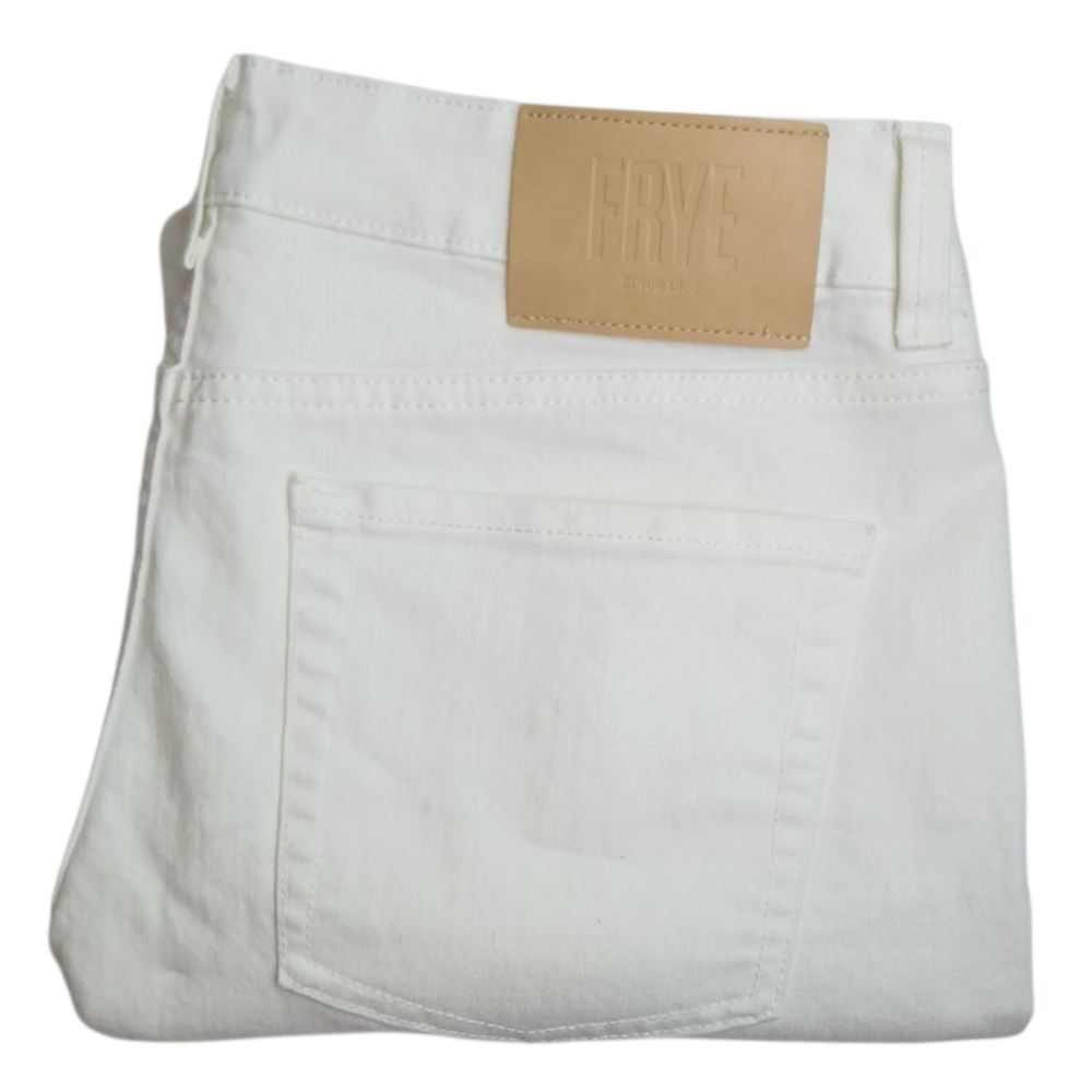 Frye Straight Leg‎ Size 8/29 High Rise White Stretch Denim Jeans